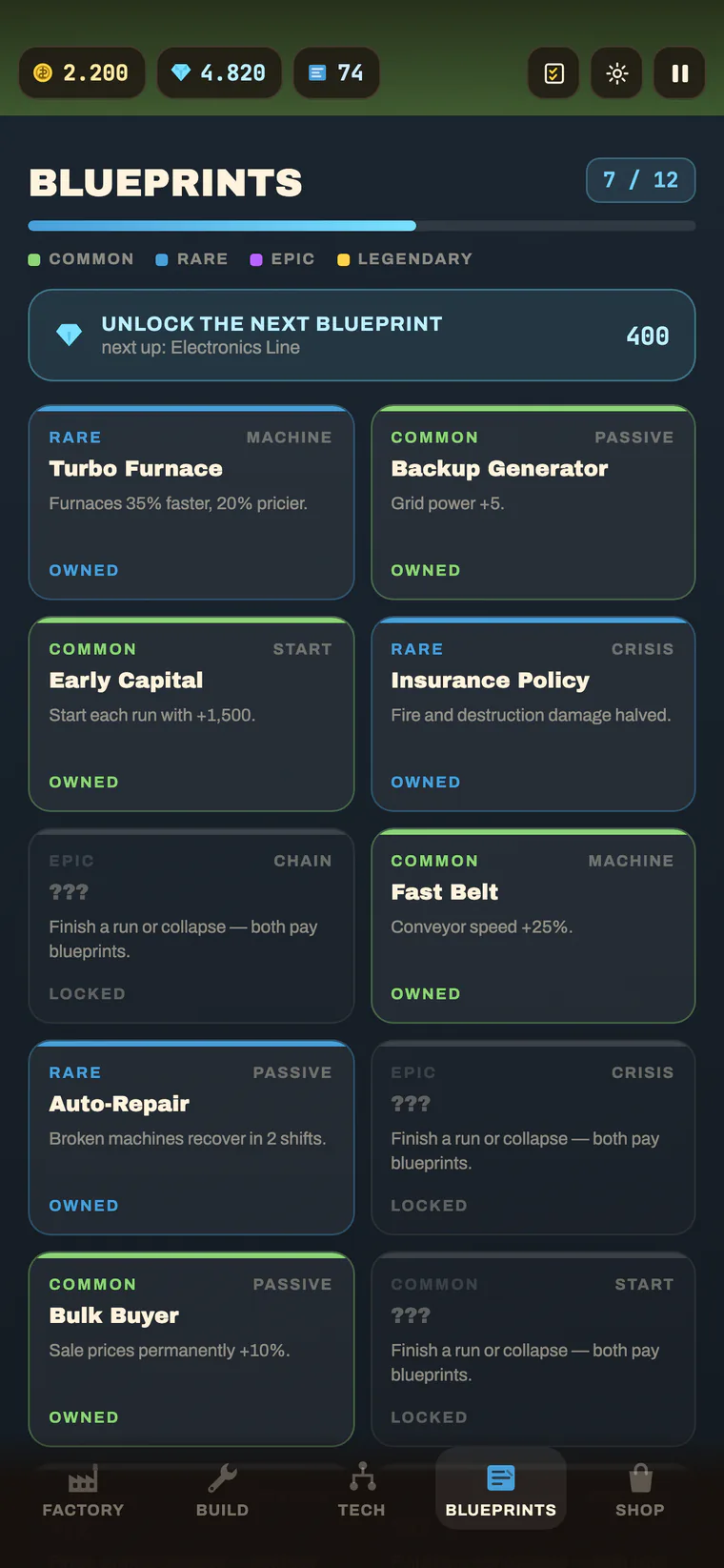 Blueprint collection: turbo furnace, insurance policy, fast belt